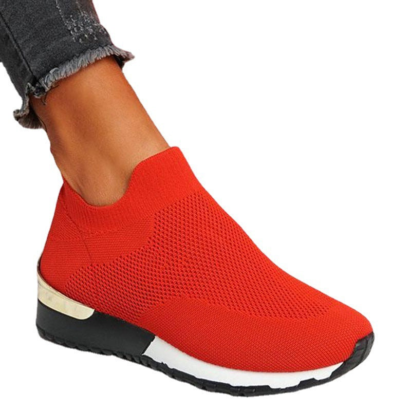 Dame åndbare Slip-On Sneakers med elegant metallic detalje Stilla