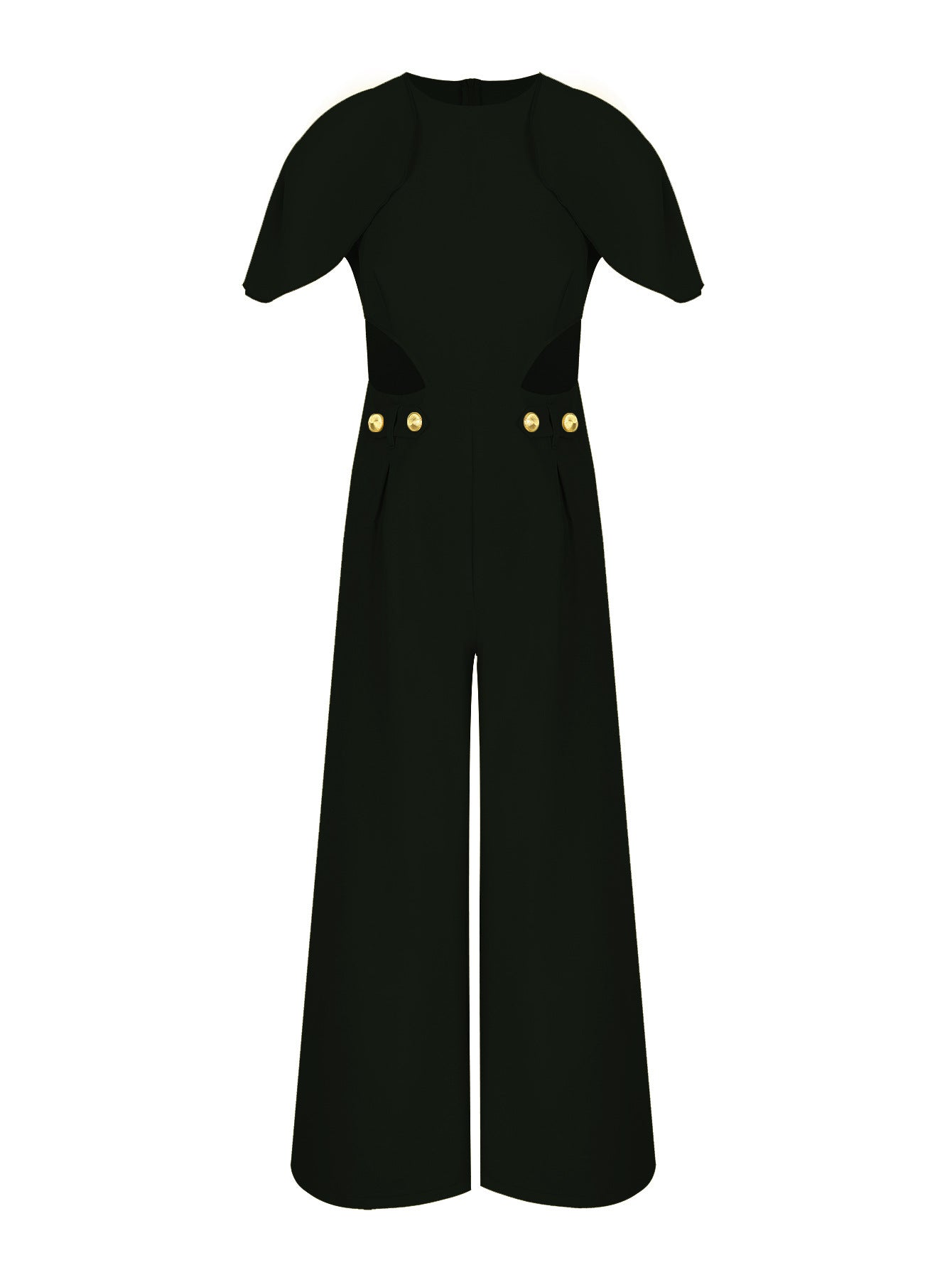 Dame jumpsuit med elegant skæring og dekorative knapdetaljer Stilla