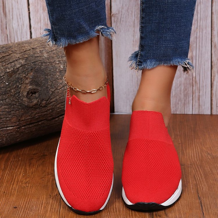 Dame Sportliche Slip-On Sneakers med åndbart netstruktur Stilla