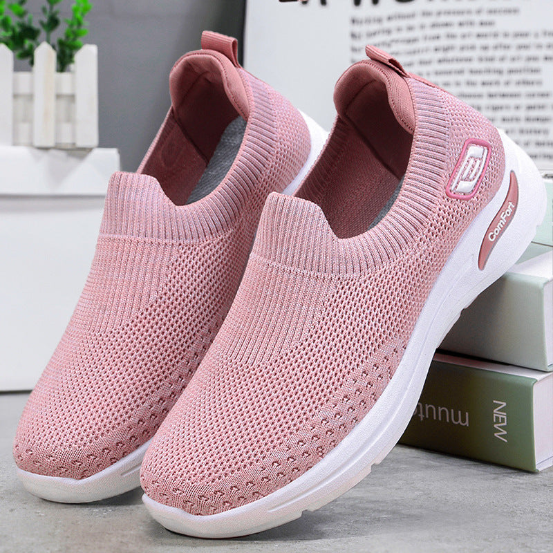 Dame Komfortable Slip-On Sneakers med stødabsorberende sål og elastisk overdel Stilla
