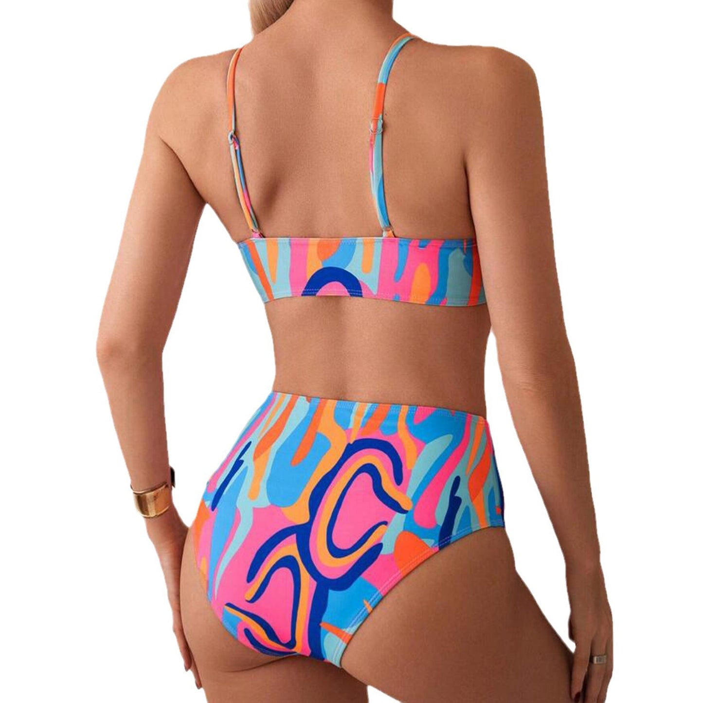 Dame Bikini-sæt med modigt asymmetrisk design og justerbar top Stilla