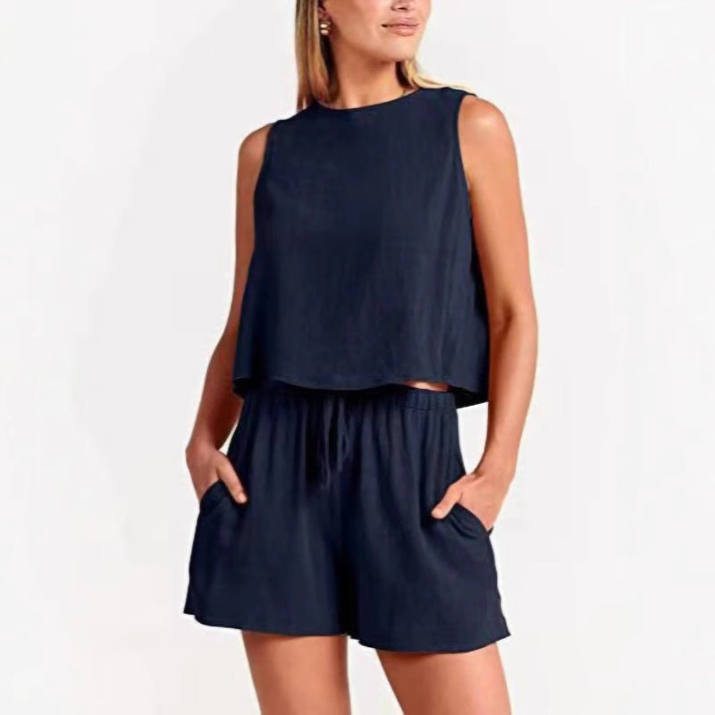 Dame Løst Jumpsuit i let materiale med justerbar talje Stilla