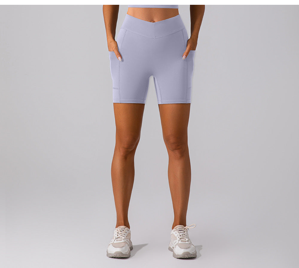 Stilla | Waist Hip Lift Fitness Shorts Dobbelt Sidet Børstet Yoga Bukser Til Kvinder, Slim Fit Sports Bukser