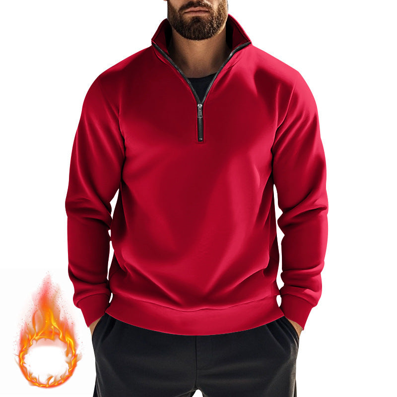 Herrer pullover med lynlås og høj hals Stilla