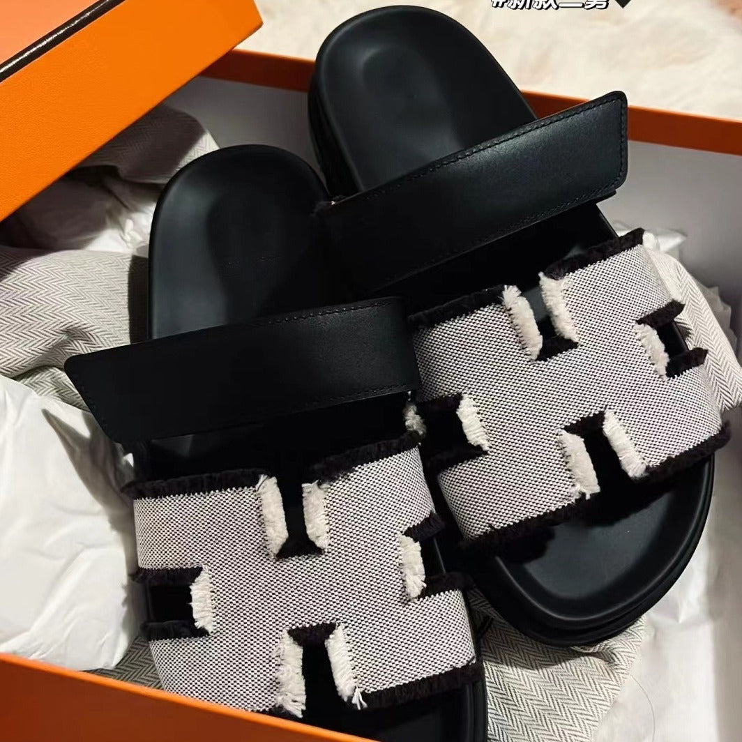 Dame Designer Pantoletter med moderne kryds-design Stilla