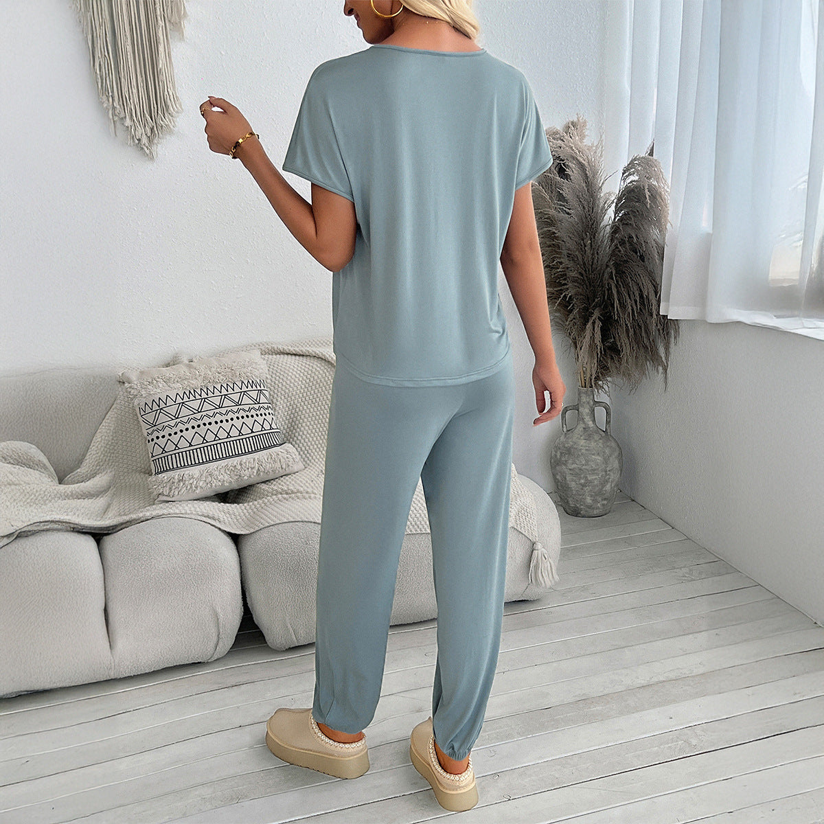 Dame Casual Jumpsuit med lomme og elastisk bånd Stilla