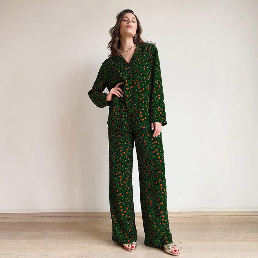 Dame jumpsuit med dyremønster og høje ribkanter Stilla