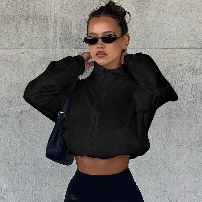 Stilla | Street Style Lynlås Ståkrave Kort Jakke