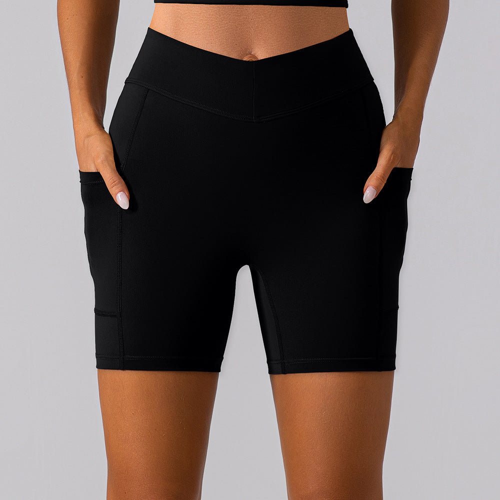 Stilla | Waist Hip Lift Fitness Shorts Dobbelt Sidet Børstet Yoga Bukser Til Kvinder, Slim Fit Sports Bukser