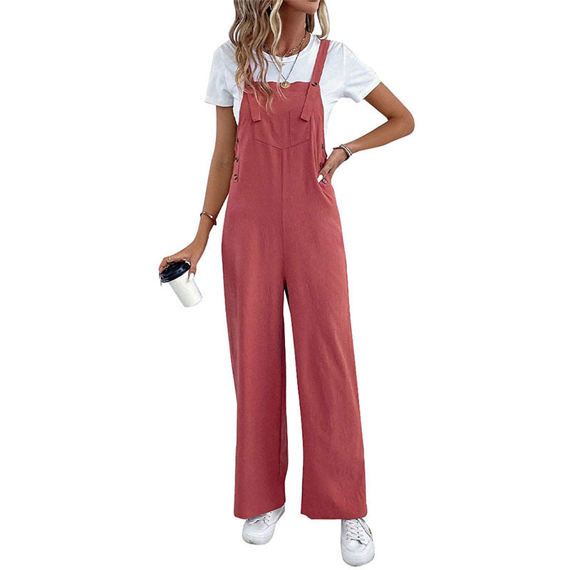 Dame Casual Bred-Ben Overall Jumpsuit Stilla