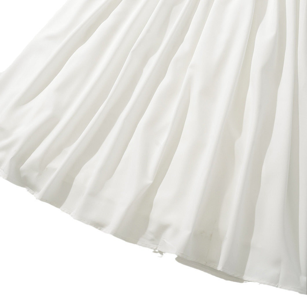 Dame Elegant Draperet Maxi Kjole med justerbare stropper Stilla