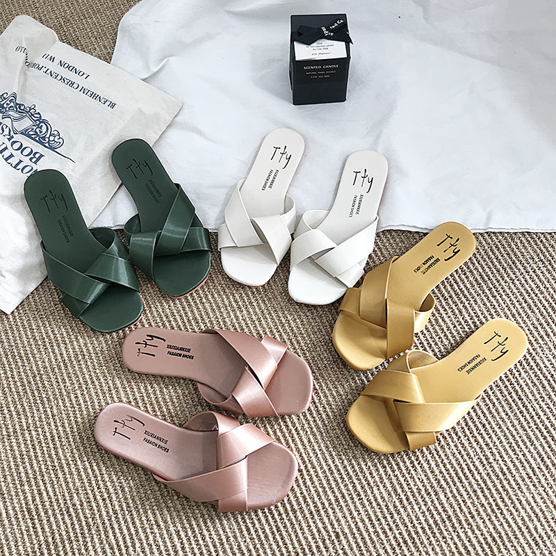 Damer mode sandaler med krydset rem Stilla