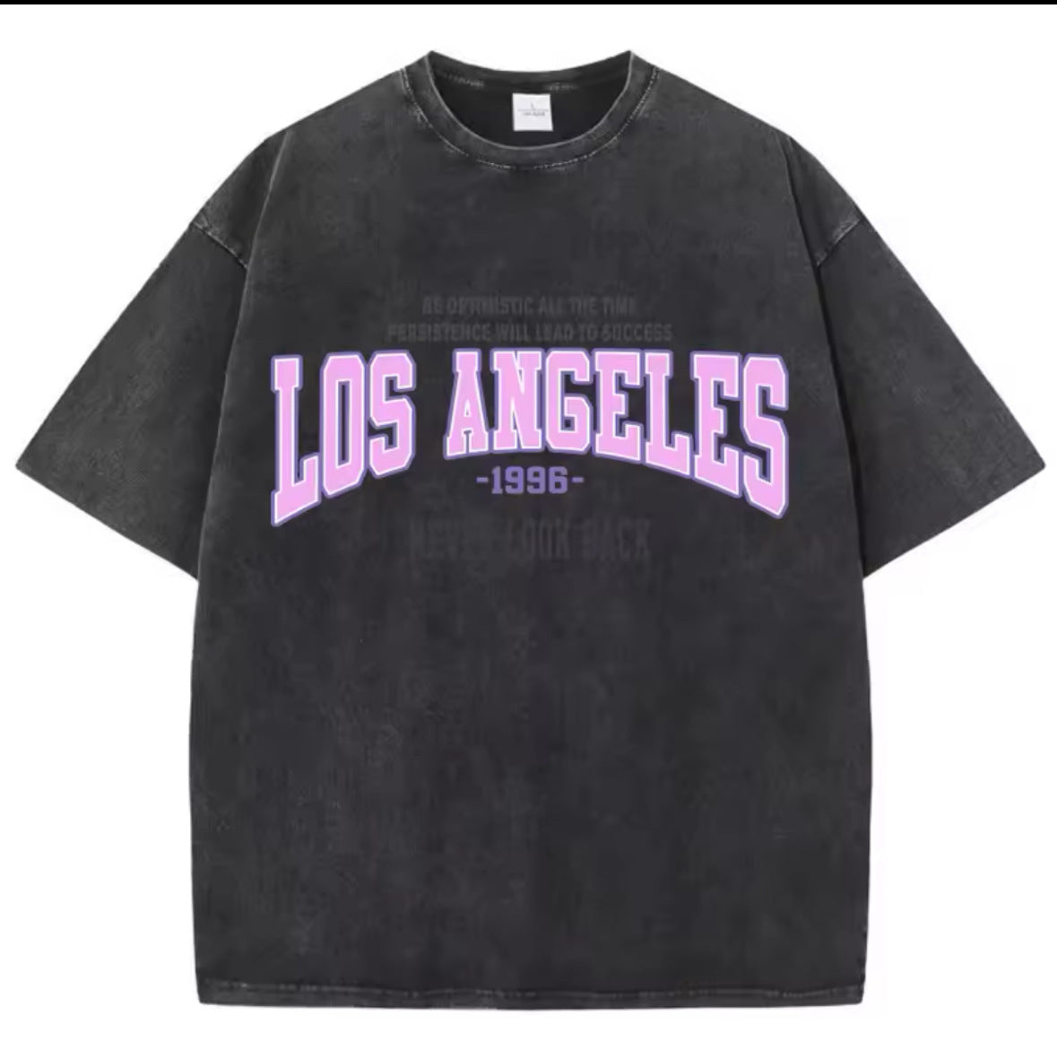 Dame komfortabelt statement T-shirt med retro Los Angeles print Stilla