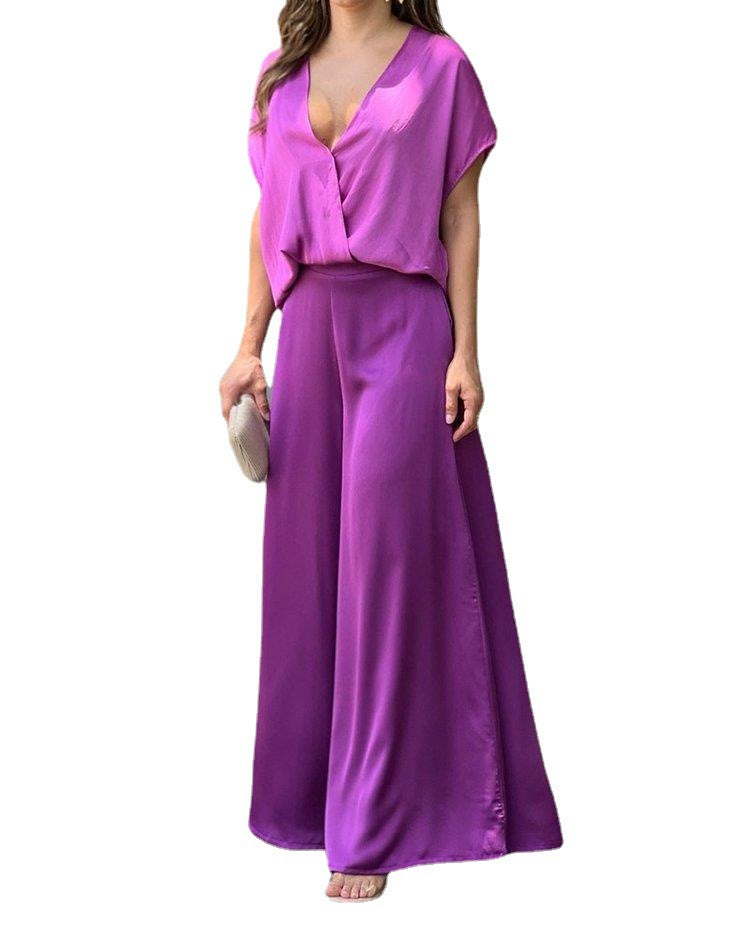 Dame elegant satin-jumpsuit Stilla