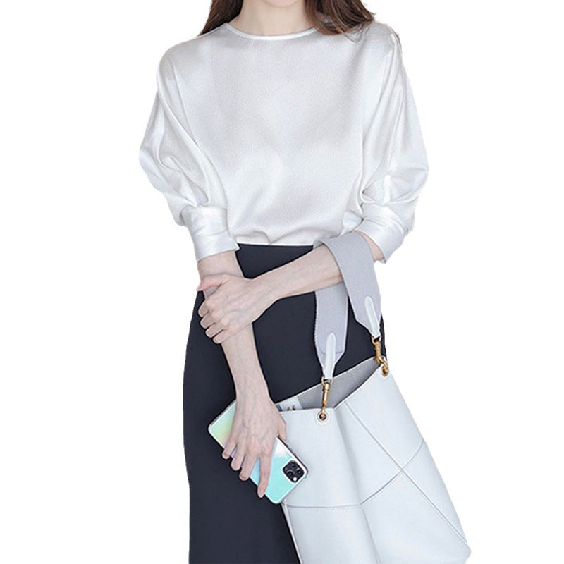 Dame afslappet bluse med blødt flydende stof Stilla