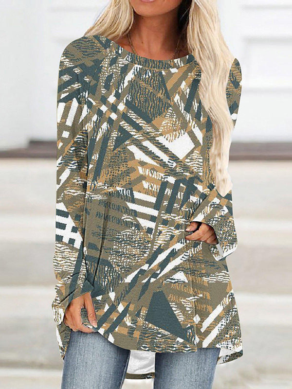 Stilla | Hot Selling Print Raglan Langærmet Sweatshirt