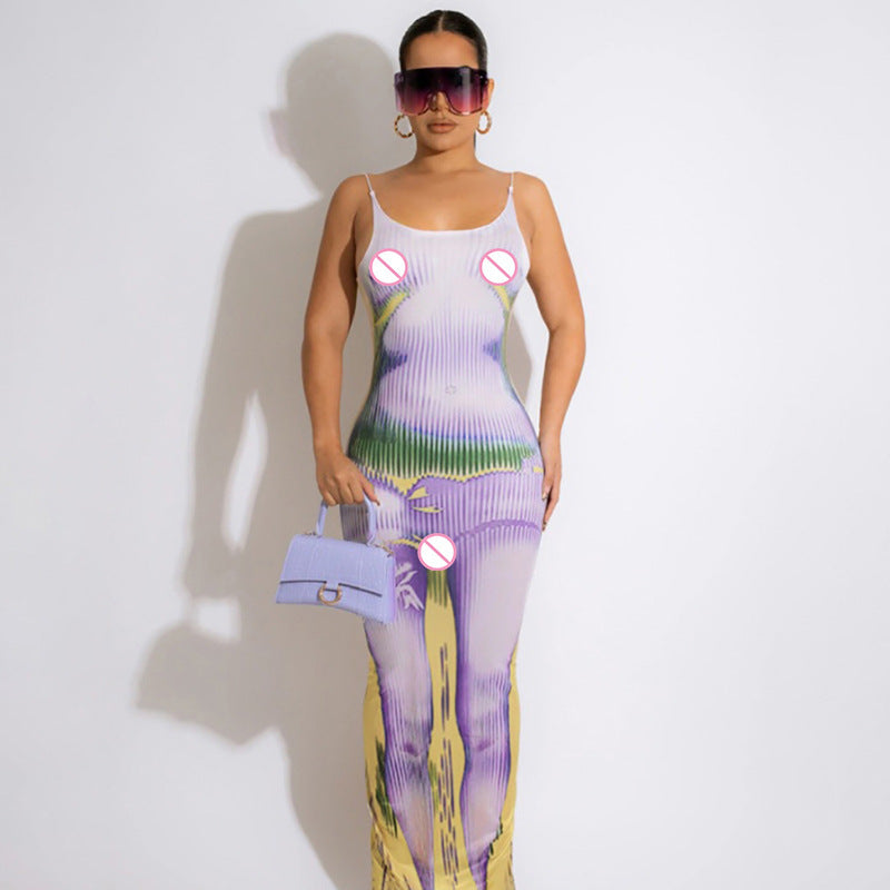 Dame Sporty jumpsuit med spændende grafikdesign og tætsiddende pasform Stilla
