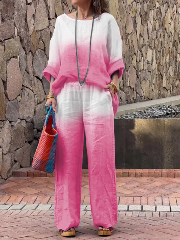 Dame Letvægts To-delt Afslappet Jumpsuit Sæt Stilla
