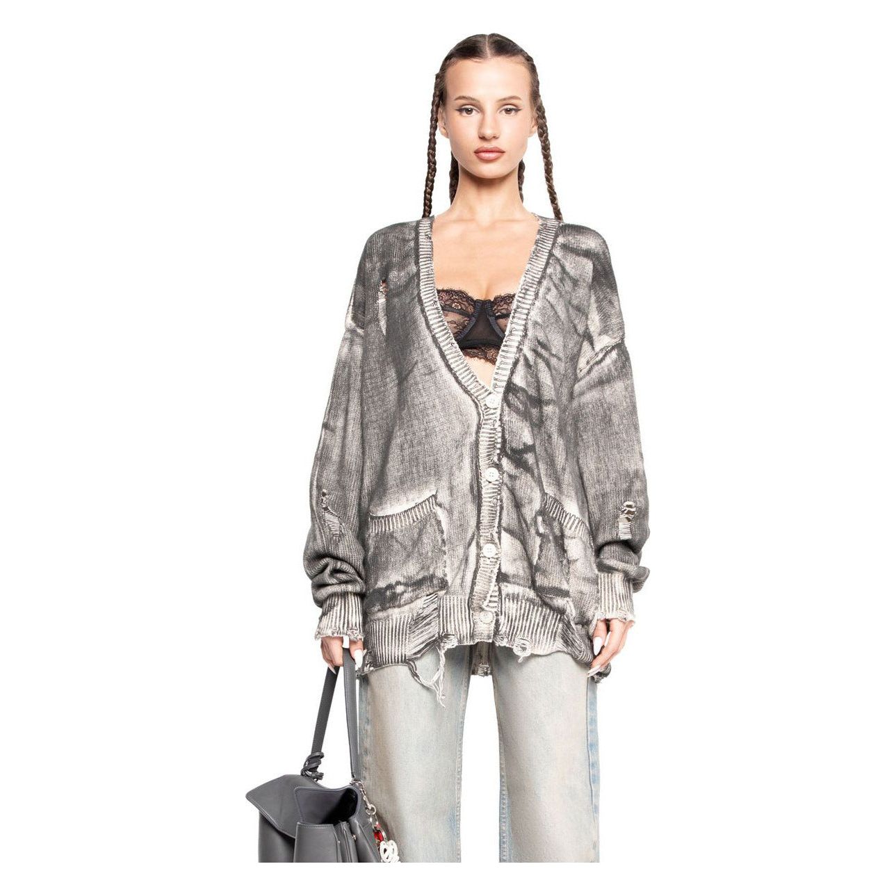 Stilla | Tie-dyed Distressed Uld Sweater