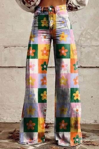 Stilla | Casual Floral Bred Bukser