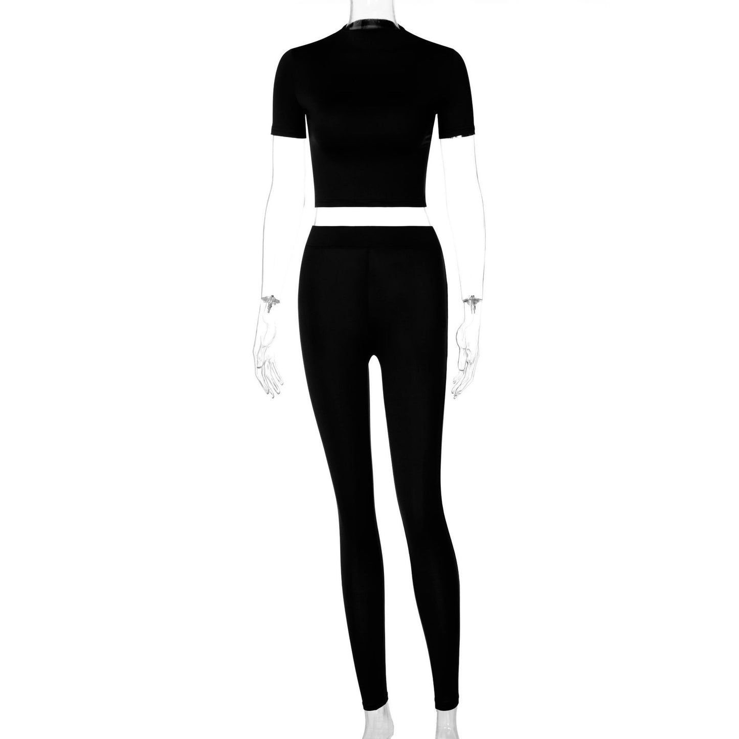Dame Sporty Sæt med tætsiddende overdel og lange leggings Stilla