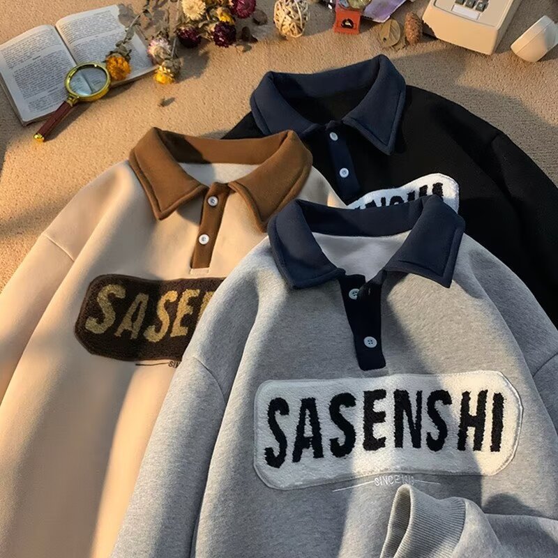 Herre Poloshirt med unikt indgang og kontrastkrave Stilla