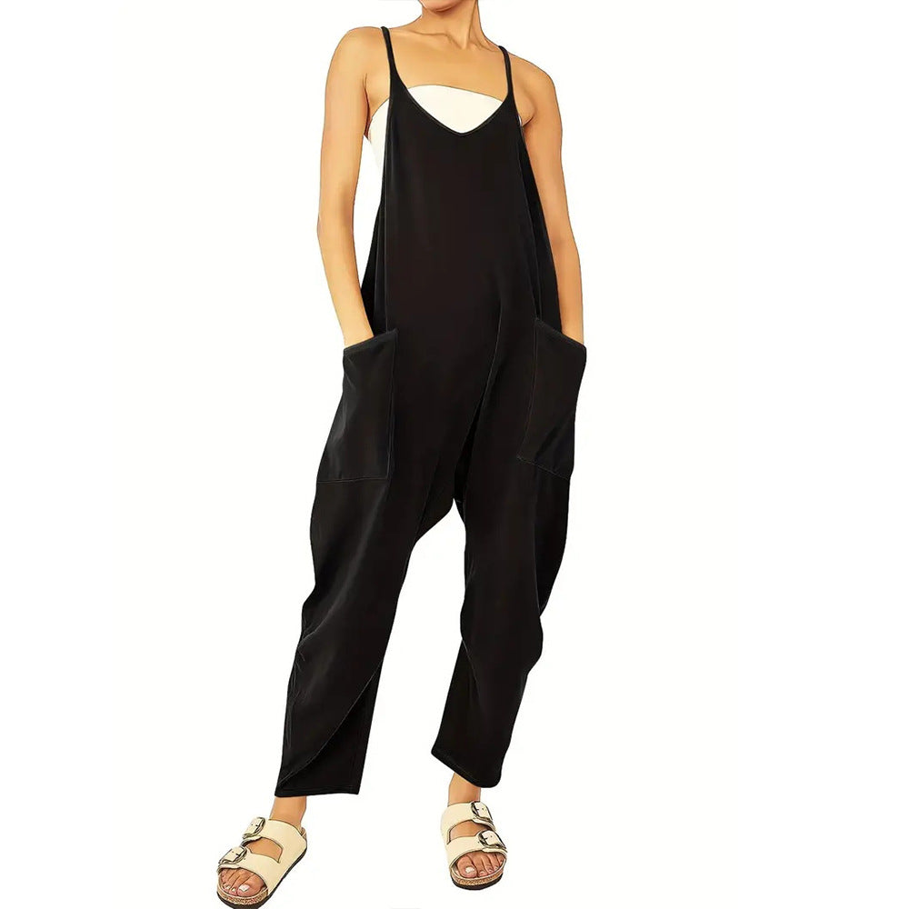Dame luftig jumpsuit med praktiske lommer Stilla