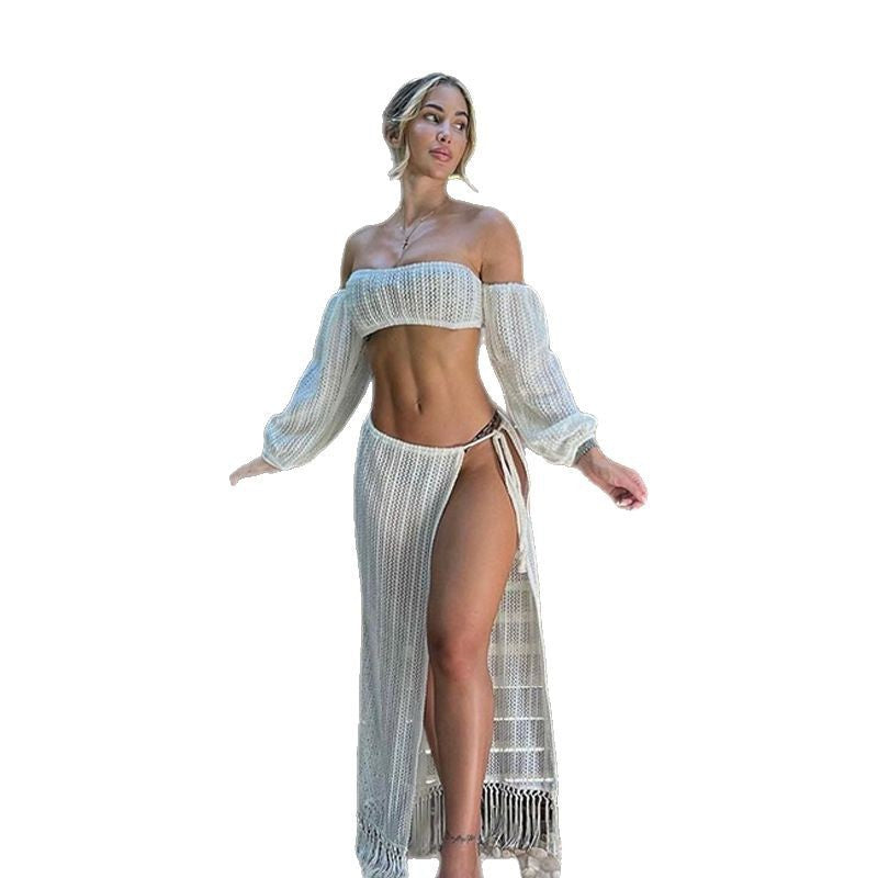 Dame Elegant Hæklet Strandensemble Stilla