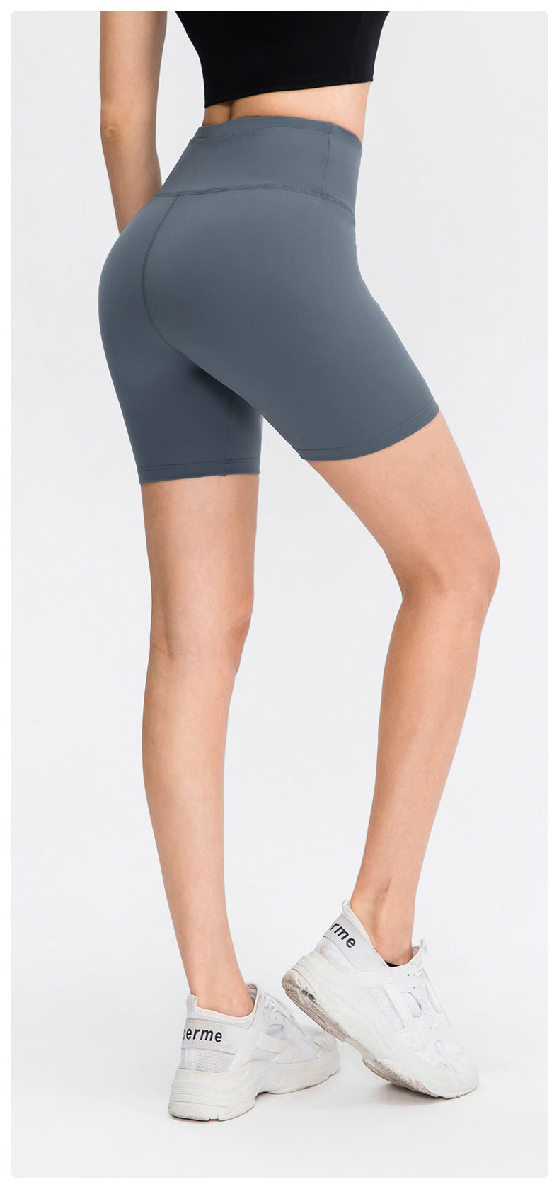 Stilla | Dobbelt Sidet Brocade Børstet Yoga Shorts Nude Følelse, Høj Talje, Hofte Løft Fitness Bukser