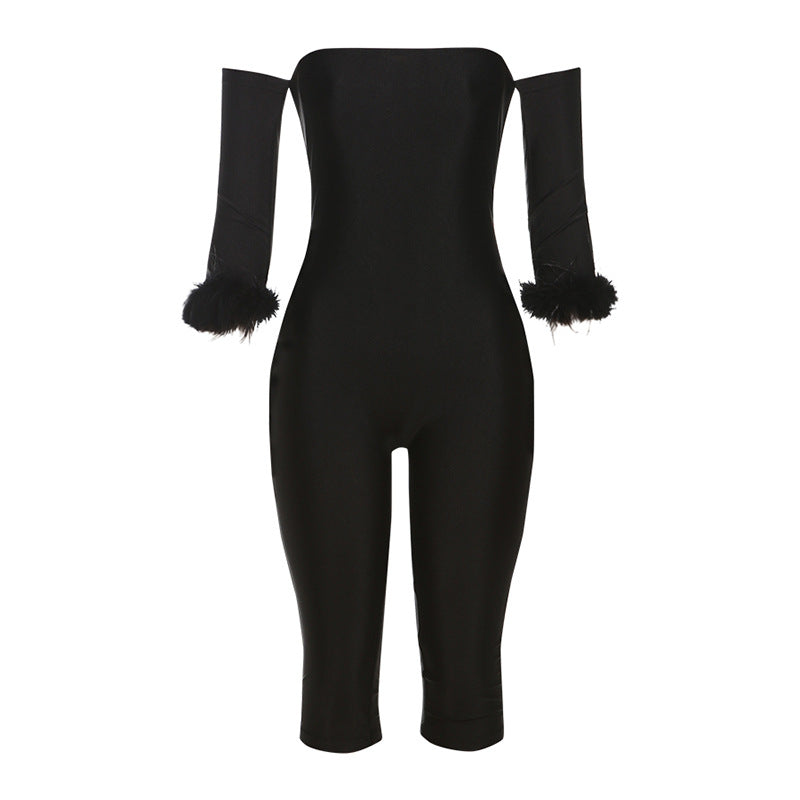 Dame Elegant Jumpsuit med iøjnefaldende Puffærmer og flatterende snit Stilla