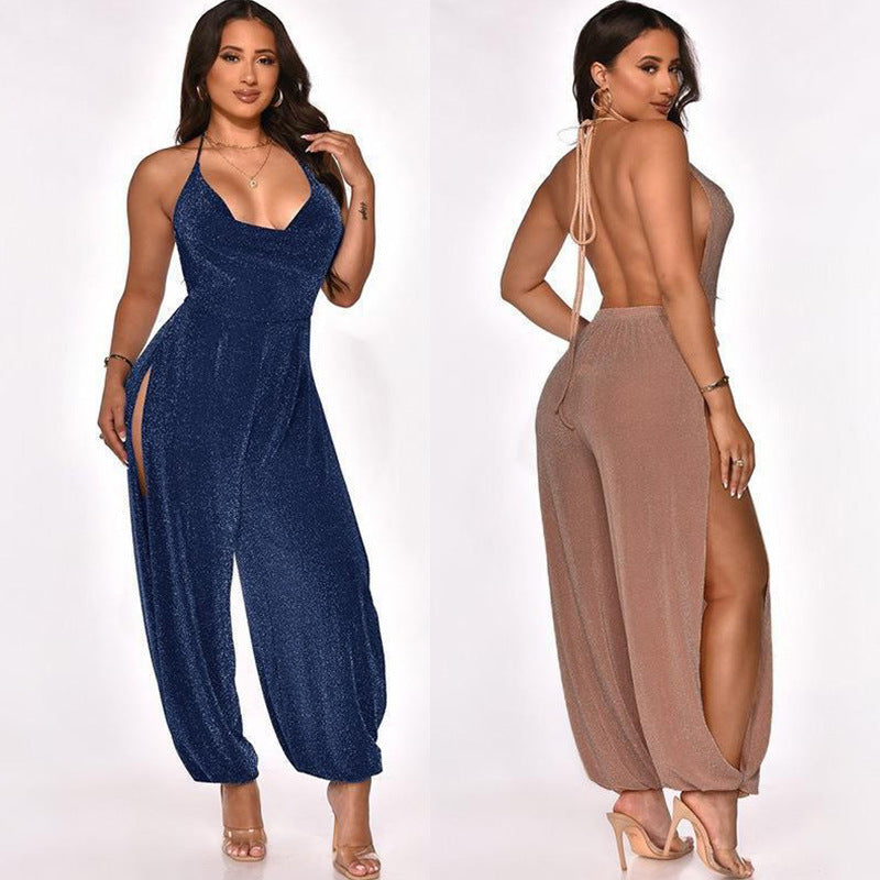 Dame Glamourøst Jumpsuit med høje slidser Stilla