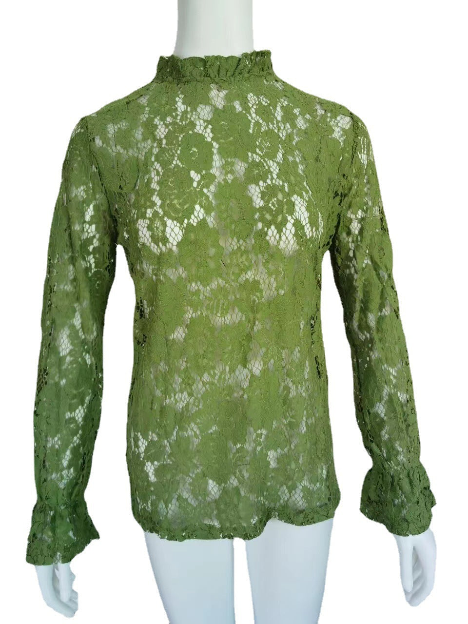 Dame Elegant Blonde Bluse med lange ærmer og blomster mønster Stiila