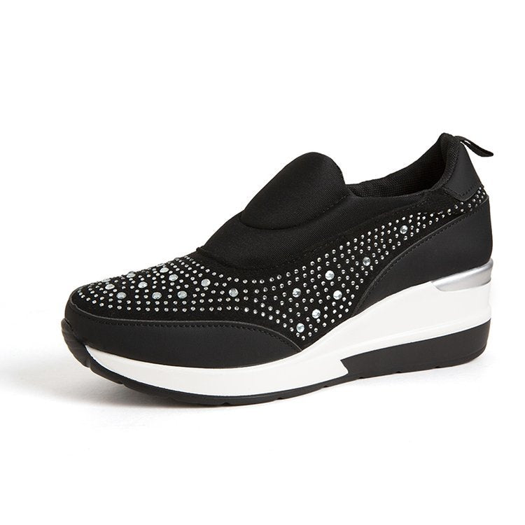 Dame Åndbare Slip-On Sneakers med Rhinsten Stilla