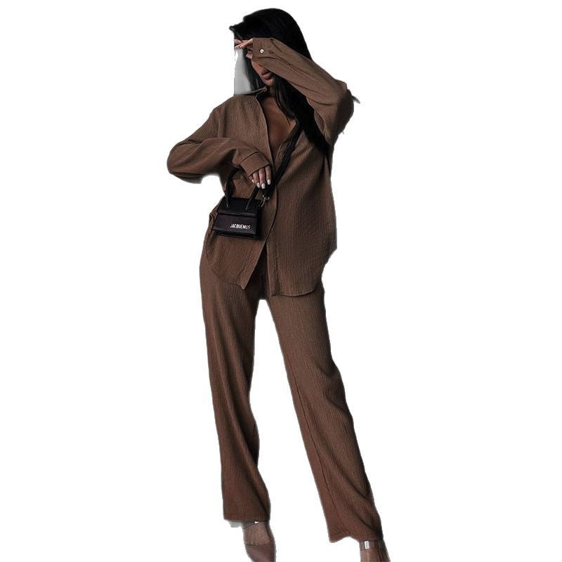 Dame Elegant Jumpsuit med V-hals og bredt ben Stilla