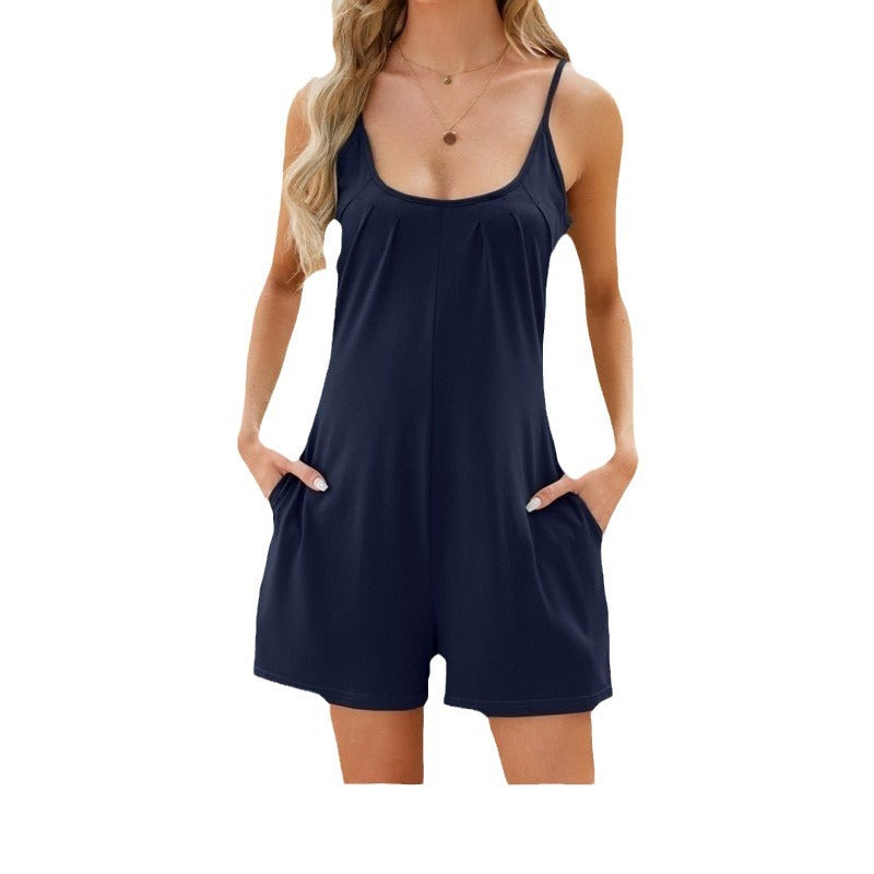 Dame jumpsuit med justerbare stropper og lommer Stilla