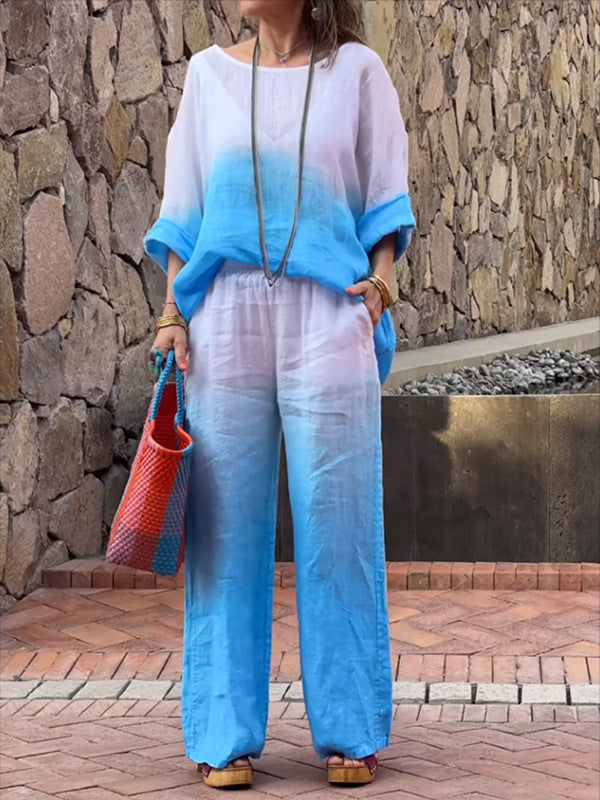 Dame Letvægts To-delt Afslappet Jumpsuit Sæt Stilla