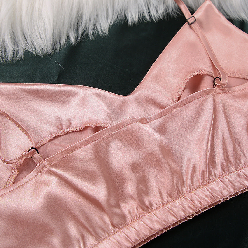 Dame Crop-Top og Bukser Sæt med legende Dyremotiv Stilla