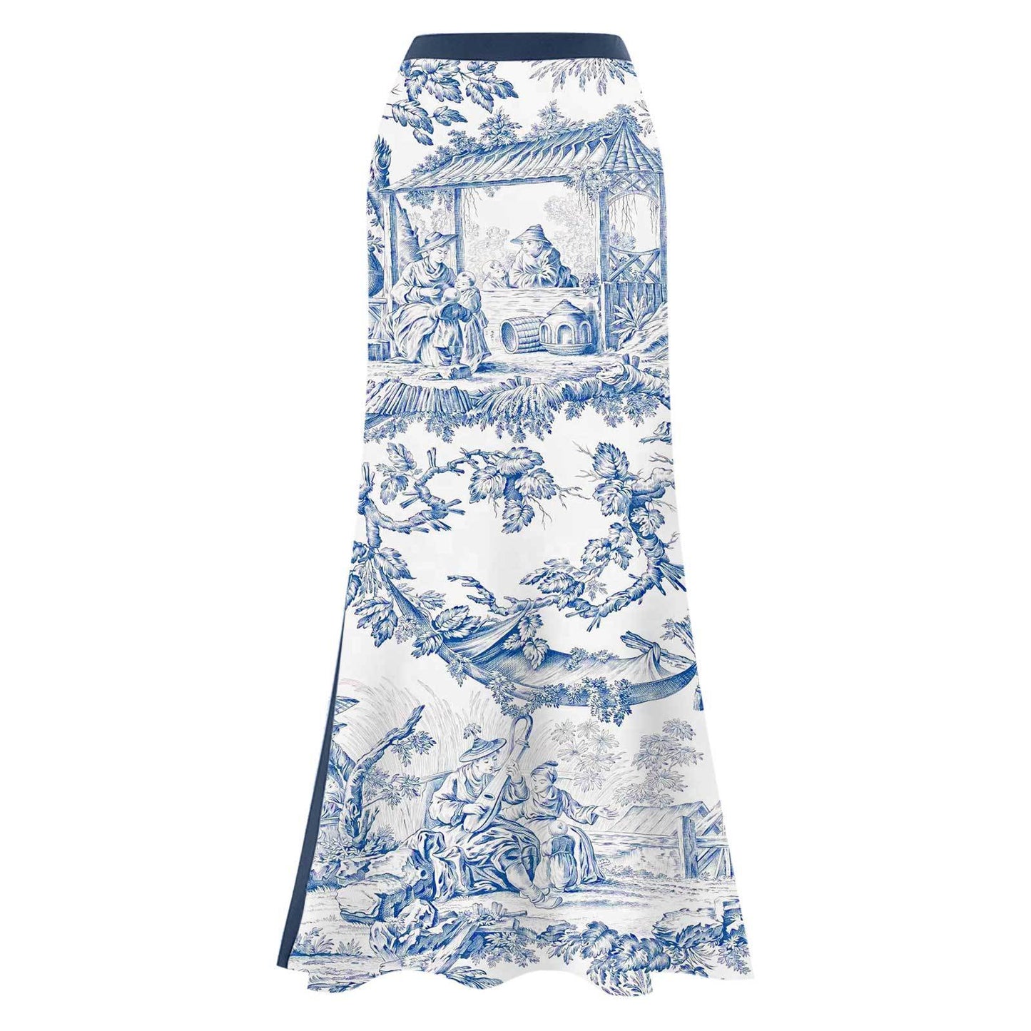 Dame Elegant Én-delt Badedragt med asymmetrisk Ruffle-detaljer og matchende Nederdel Stilla