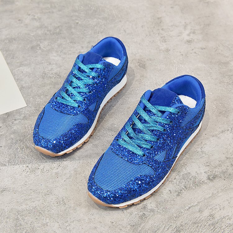 Dame Sneakers med glitrende overmateriale Stilla