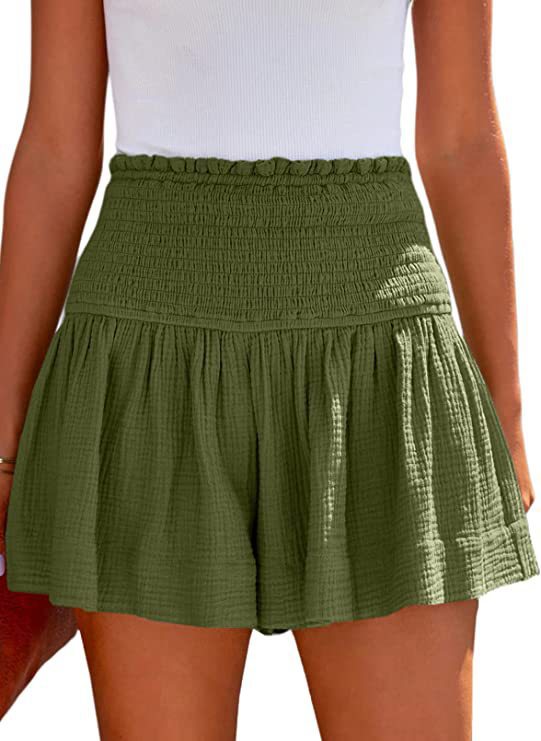 Dame luftige shorts med elastisk bund og voluminøs skørt effekt Stilla