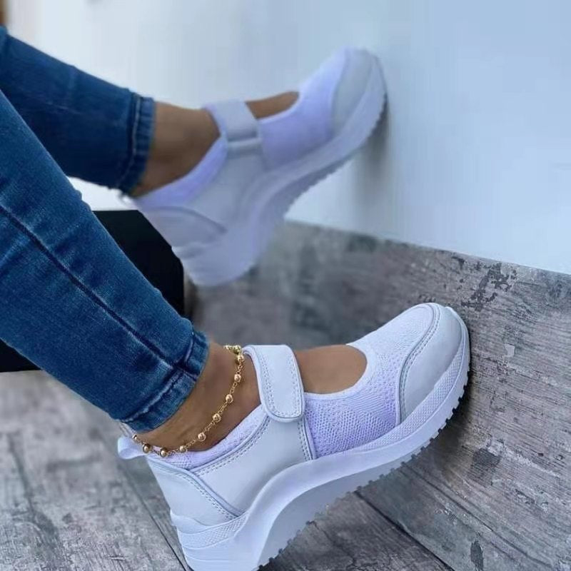 Dame elegante sportssko med justerbar velcro Stilla