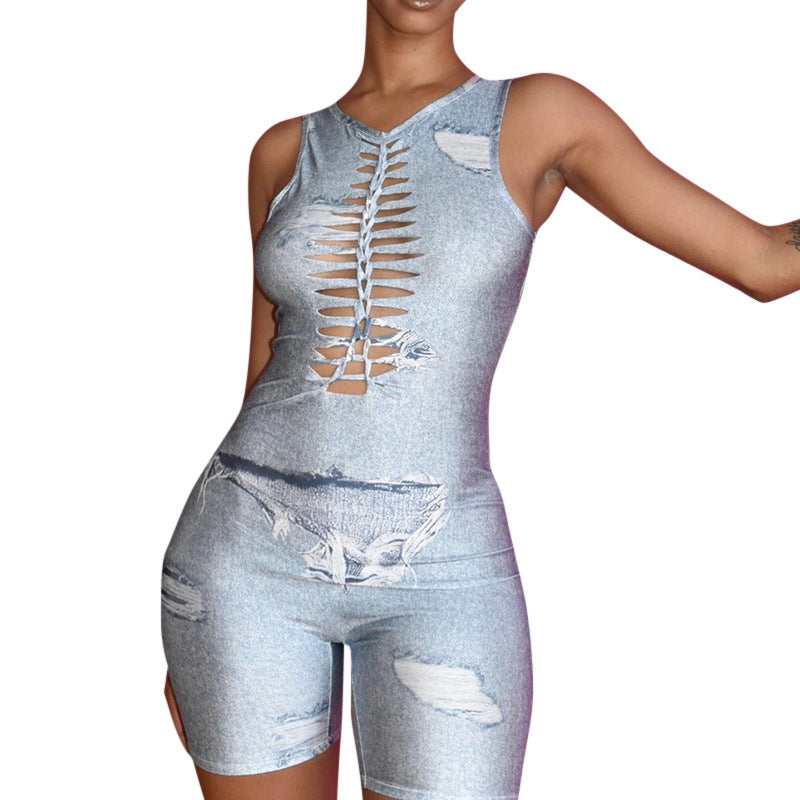 Femme Stylish Cut-Out Jumpsuit Stilla