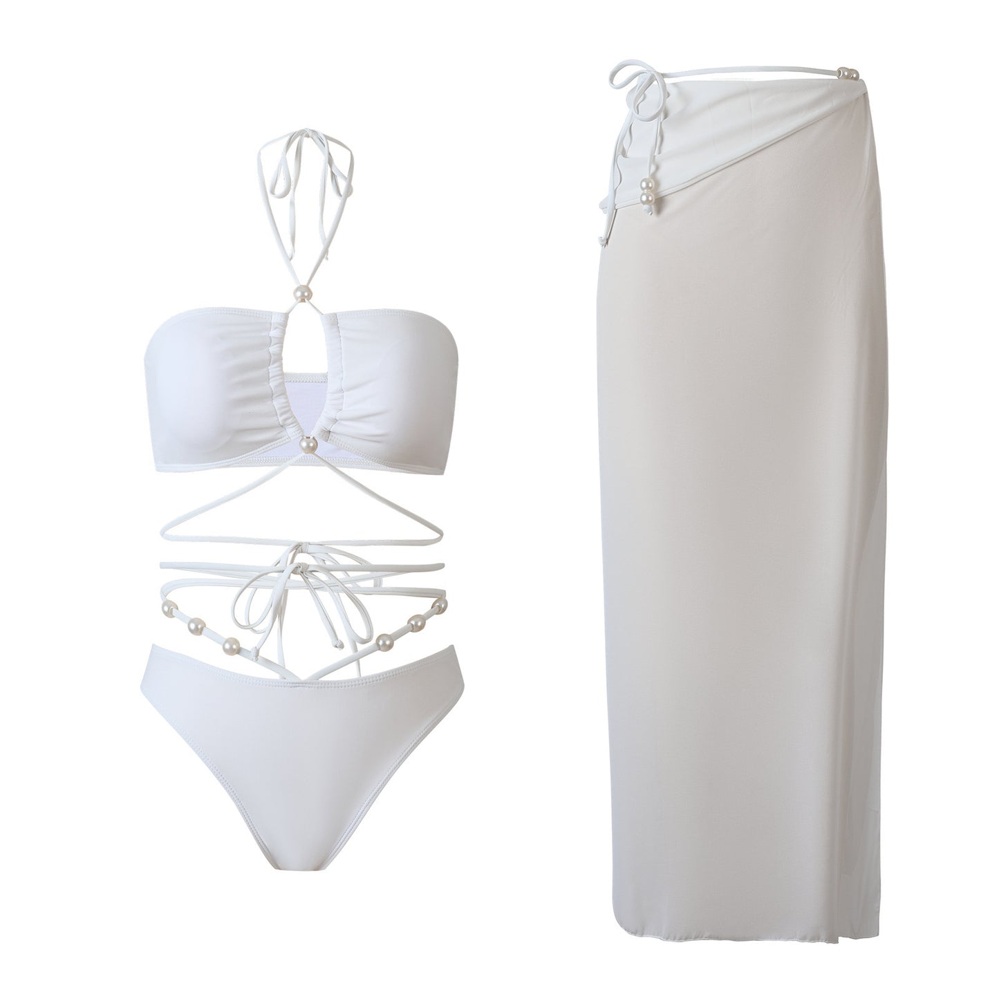 Dame Bikini Sæt med elegant Overkjole Stilla
