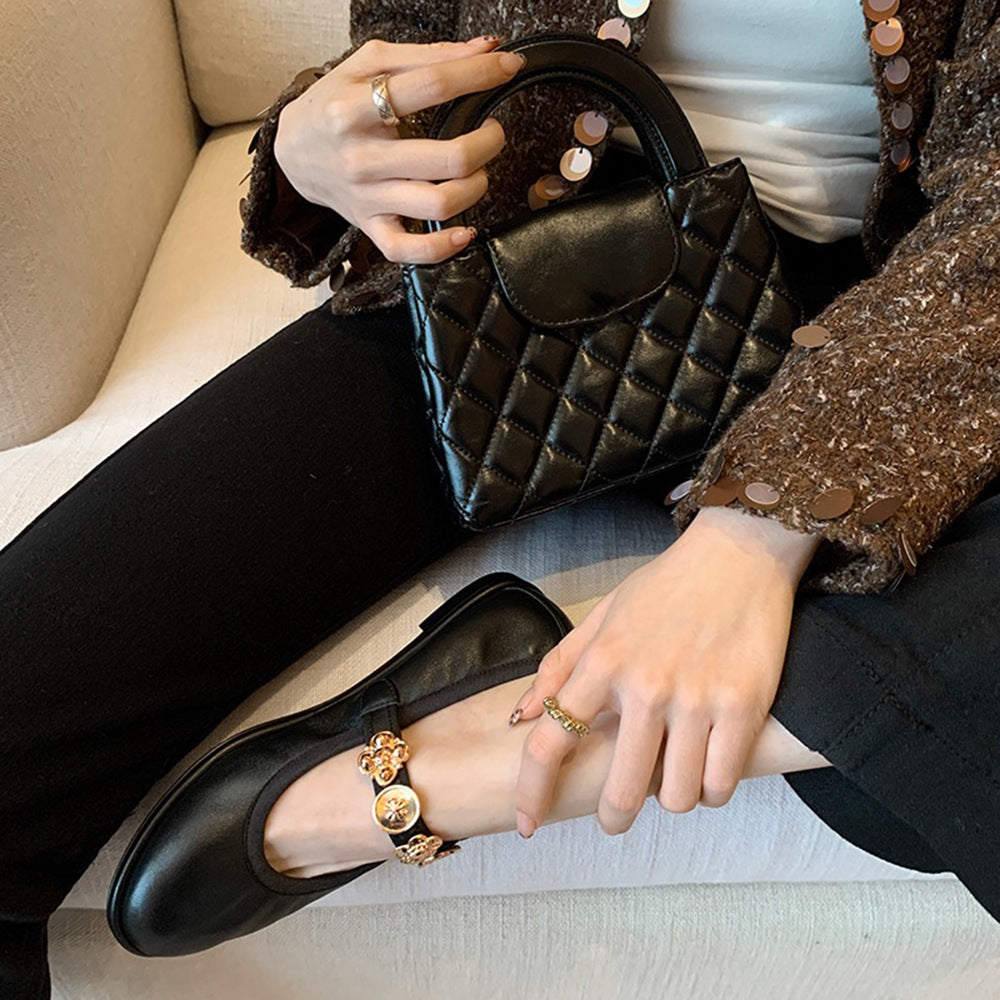 Damer Elegante Detalje Mary Jane Flats Stilla