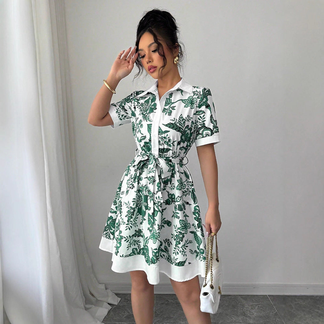 Dame Bluser Kjole med blomsterdesign Stilla