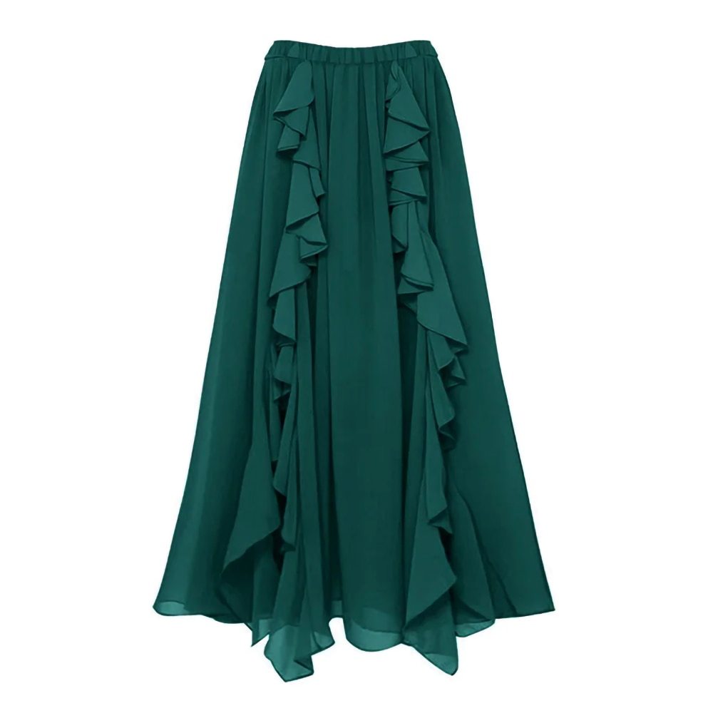 Dame ruffle nederdel med blomster toppen Stilla