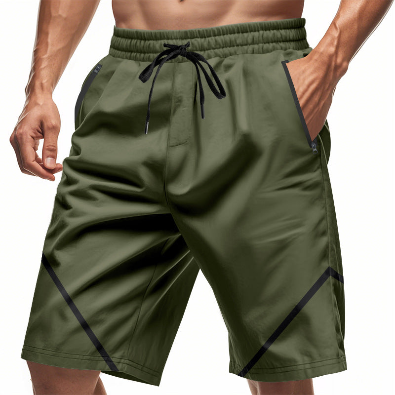Herre sporty badeshorts med praktisk lynlås og elastisk talje Stilla