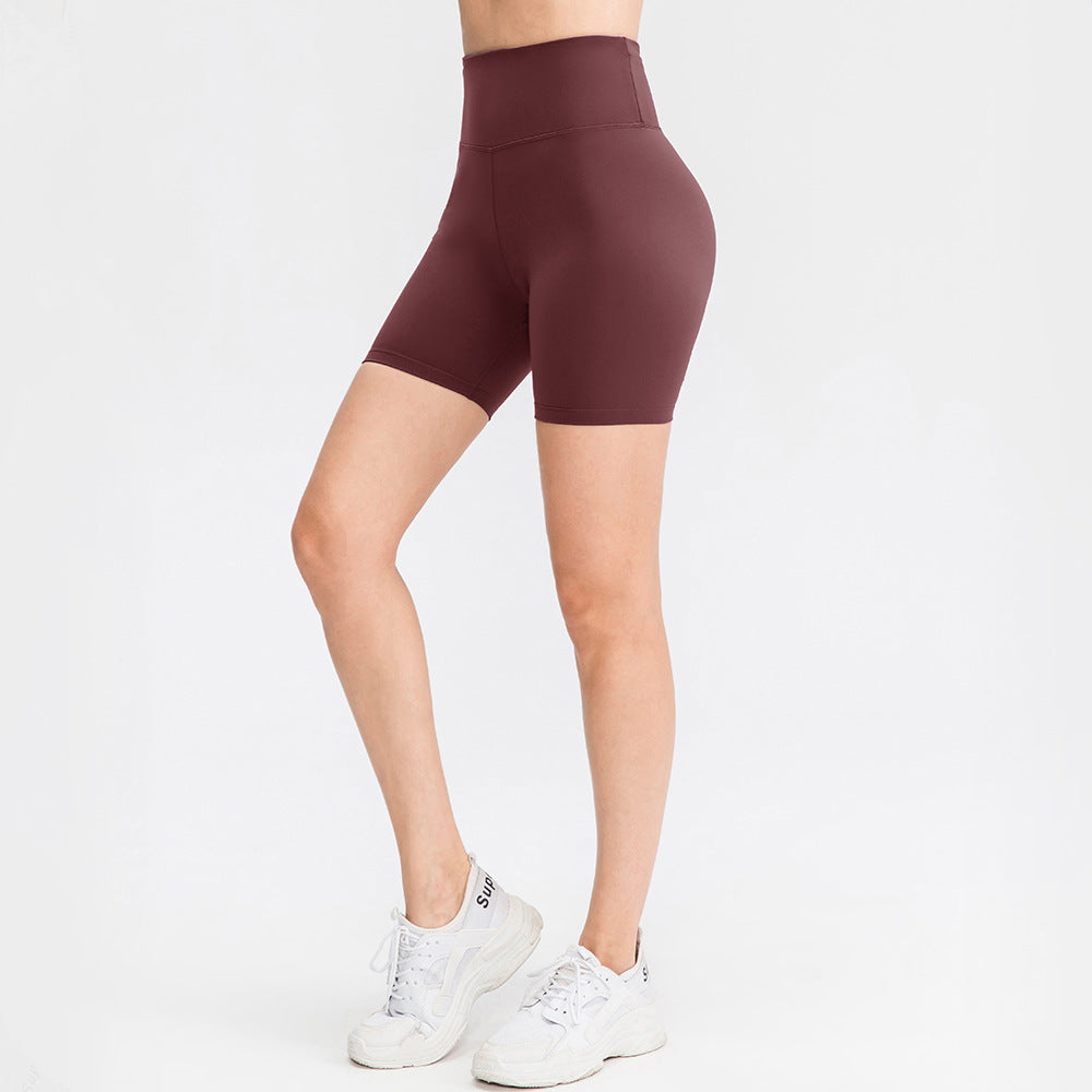 Stilla | Dobbelt Sidet Brocade Børstet Yoga Shorts Nude Følelse, Høj Talje, Hofte Løft Fitness Bukser