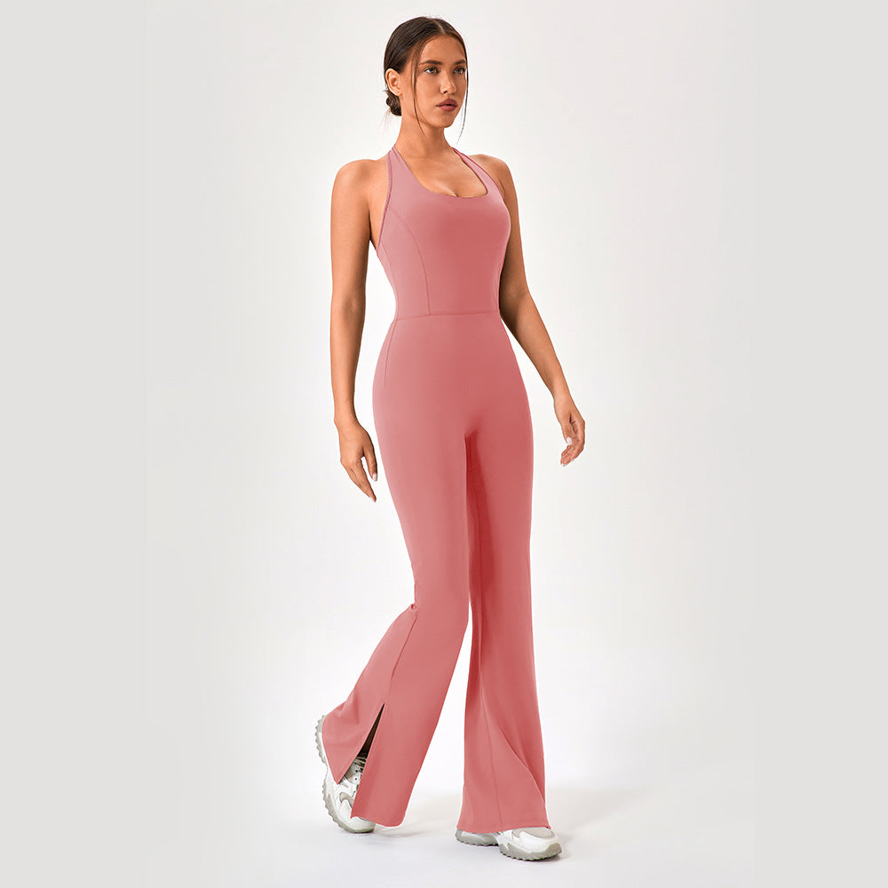 Dame Sporty Jumpsuit med modiske slidsdetaljer og åndbart stof Stilla