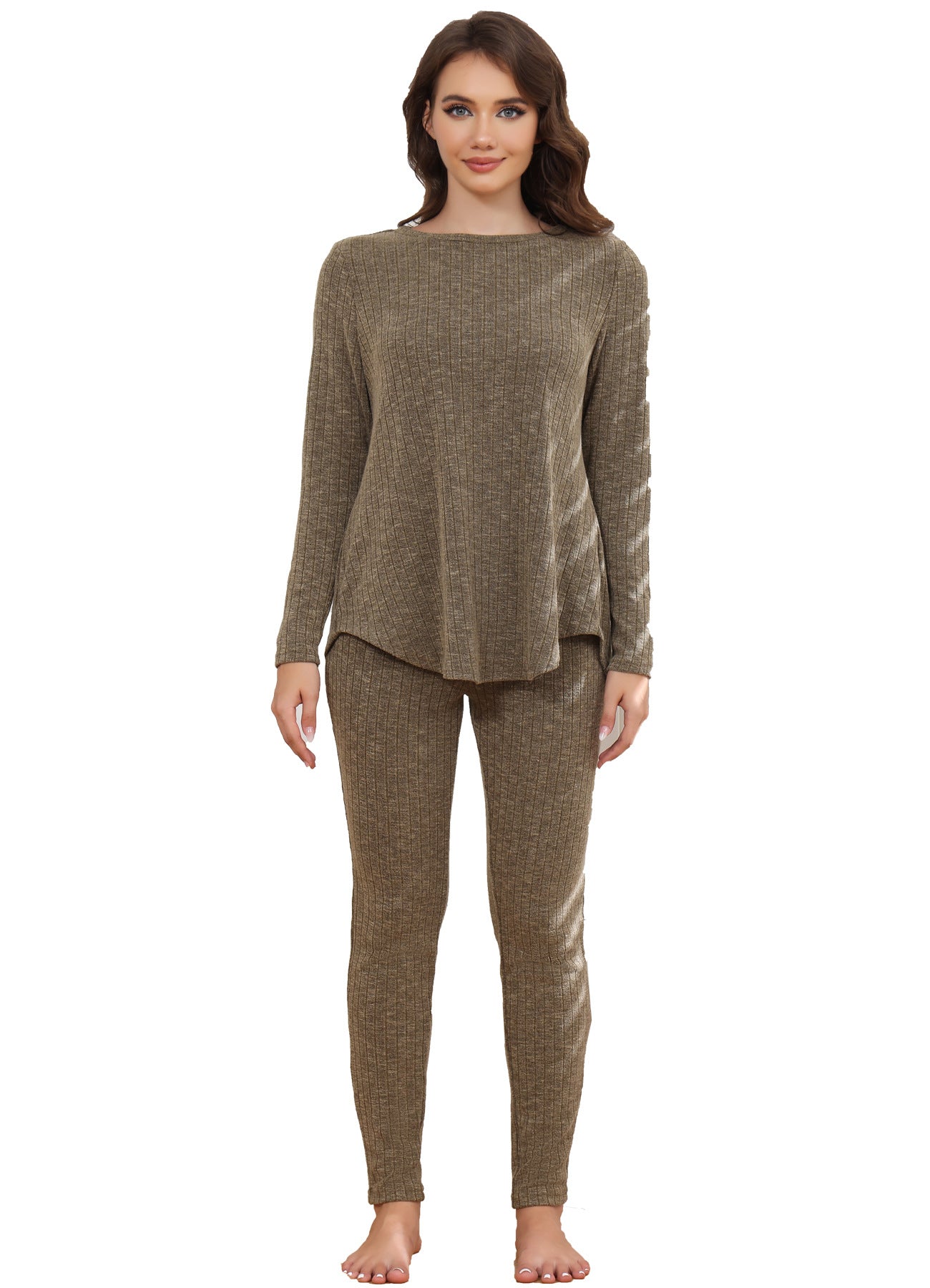 Dame Loungewear Sæt med overdimensioneret top og smalle leggings Stilla